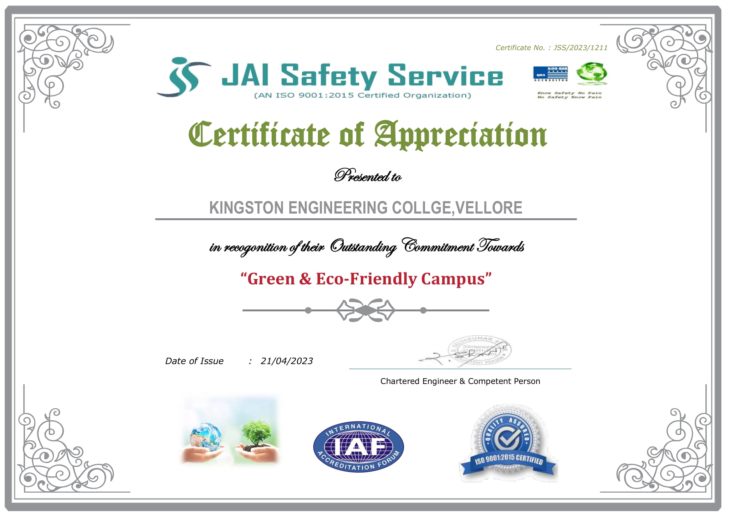 Kingston Award 2023